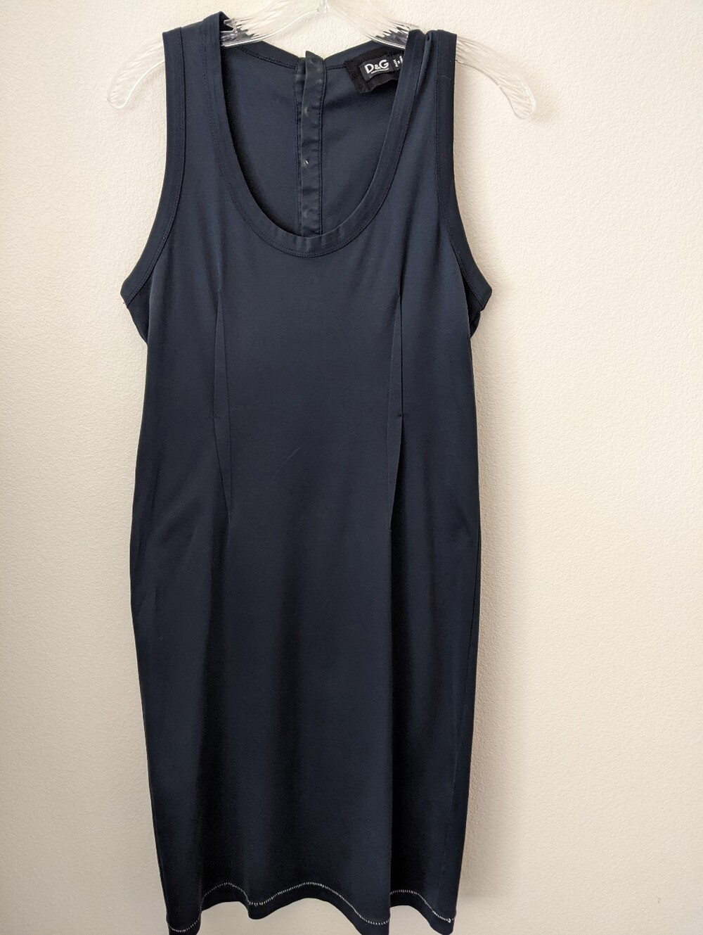 D&G Navy Sleeveless Sheath Dress Size M